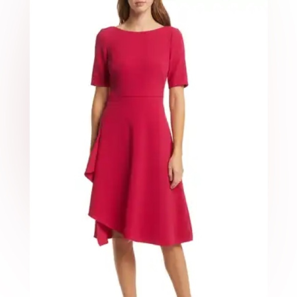 NWT Eliza J Side Ruffle A-Line Dress - Picture 3 of 8